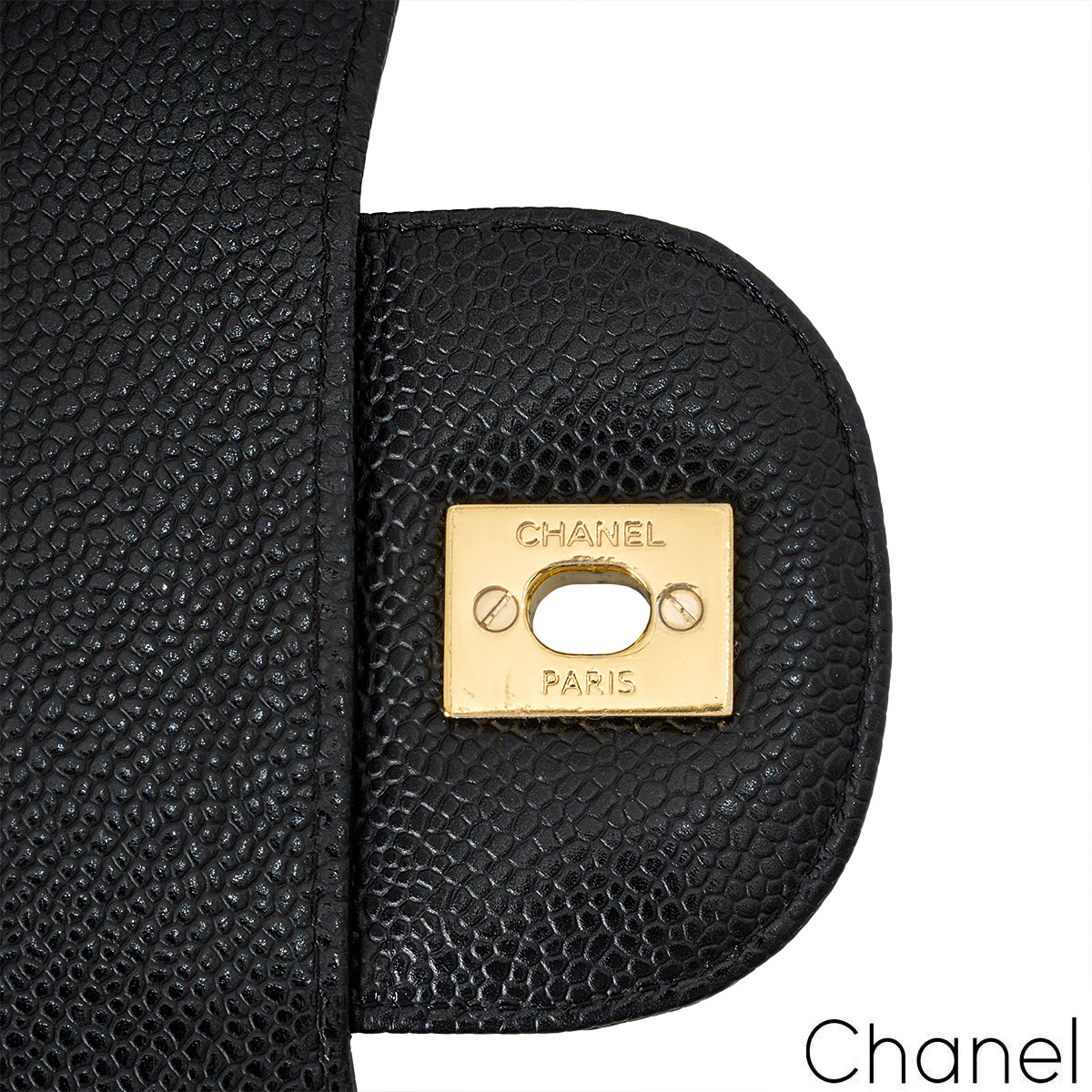 Chanel Classic Single Flap Bag Quilted Caviar Jumbo Gray 2383791